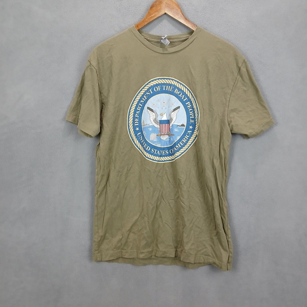 Next Level Apparel Department Of The Boat People T Shirt Mens Large Olive‎ Green